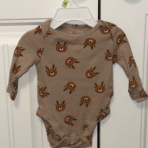 Old Navy Christmas Reindeer Bodysuit 0-3 months